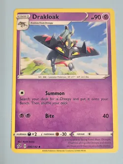 2020 Drakloak 90/192 - Rebel Clash - NM/MINT Pokemon TCG - Image 1