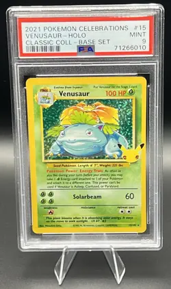 2021 POKEMON CELEBRATIONS CLASSIC COLL #15 VENUSAUR-HOLO PSA 9 - Image 1