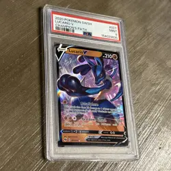2020 Pokemon SWSH Champion's Path Lucario V #027 PSA 9 MINT - Image 3
