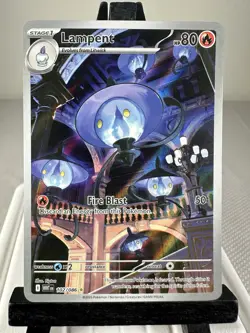 Pokemon TCG Lampent 102/086 White Flare Illustration Rare NM Full Art - Image 1