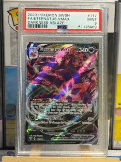 Eternatus Vmax 117/189 Darkness Ablaze Pokemon PSA 9 - Image 1