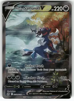 Hisuian Samurott V GG51/GG70 Holo Crown Zenith Galarian Gallery Pokemon NM - Image 1