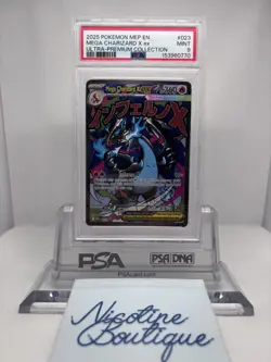 2025 Pokemon ME Black Star Promo 023 MEGA CHARIZARD X ex UPC PSA 9 Mint - Image 1