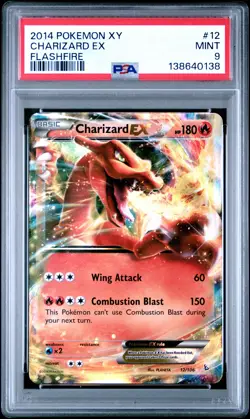 2014 POKEMON XY FLASHFIRE #12 CHARIZARD EX PSA 9 - Image 1