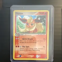 Pokemon TCG Flareon 002/017 POP Series 3 Holo Rare Quick Attack Fire Spin - Image 1