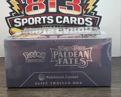 POKEMON SCARLETT & VIOLET PALDEAN FATES POKEMON CENTER EXCLUSIVE ETB NEW - Image 5