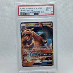 Pokemon Charizard GX Detective Pikachu Black Star Promo SM195 PSA 10 Gem Mint - Image 1
