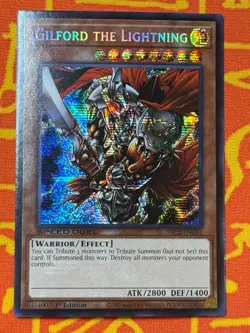 YUGIOH GILFORD THE LIGHTNING SECRET RARE EXC SBC2-ENC01 SPEED DUEL US IMPORT - Image 1