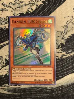 Yu-Gi-Oh! Elemental HERO Stratos BLHR-EN061 Hero's Revenge 1st Edition, NM - Image 1