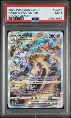 Pokemon TCG Crown Zenith #Gg44 Full Art/Mewtwo Vstar PSA 9 - 2023 - Image 1