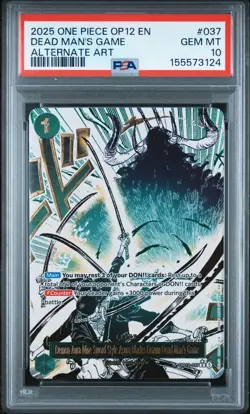 2025 One Piece Nine Sword Style ... Dead Man's Game #OP12-037 Alt Art PSA 10 - Image 1