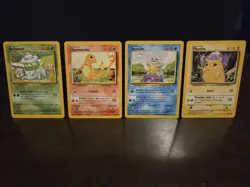 Pokemon TCG Base Set Starters - Pikachu Bulbasaur Charmander Squirtle WOTC 🌟🌟 - Image 1