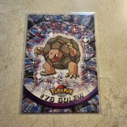 Golem #76 Non Holo Blue Logo Topps Pokemon TV Animation Edition Near Mint NM - Image 1