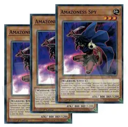 Yugioh - Amazoness Spy x 3 - 1st Edition NM - Plus Free Holo Card - Image 1