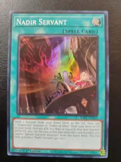 RA01-EN062 Nadir Servant Super Rare 1st Edition NM Yugioh Card - Image 1