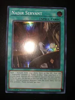 RA01-EN062 Nadir Servant Super Rare 1st Edition NM Yugioh Card - Image 3