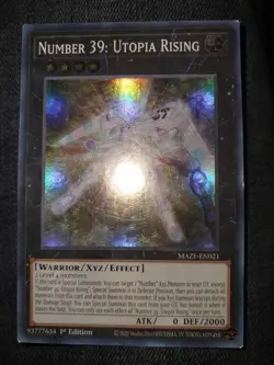 YUGIOH NUMBER 39: UTOPIA RISING COLLECTOR RARE 1ST EDITION NEAR MINT MAZE-EN021 - Image 1