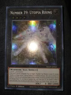 YUGIOH NUMBER 39: UTOPIA RISING COLLECTOR RARE 1ST EDITION NEAR MINT MAZE-EN021 - Image 2