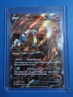 Pokemon Entei v TCG Holo Ultra Rare Card GG36/GG70 Crown Zenith - Image 1