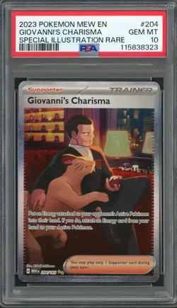 PSA 10 Giovanni's Charisma Pokemon 151 204/165 Holo Pokemon Card B11 - Image 1