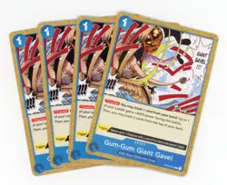 x4 Gum Gum Giant Gavel OP03-055 C One Piece Card Game TCG Playset - English - Image 1