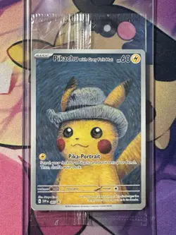 Pokemon x Van Gogh: Pikachu with Grey Felt Hat - 085 Promo Card - Sealed - Image 1