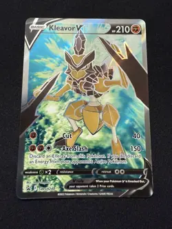 Kleavor V SWSH248 Black Star Promo Full Art Ultra Rare Holo Pokemon TCG Card NM - Image 1