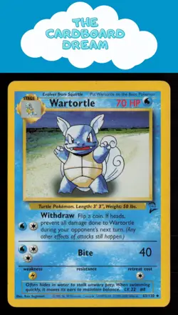 Wartortle Base Set 2 #063/130 Uncommon Pokemon Card - Image 1