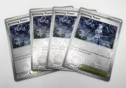Jamming Tower Rev Holo 153/167 4x x4 Pokemon Card Twilight Masquerade Playset - Image 1