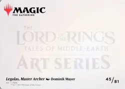 Legolas, Master Archer Art Card, #45, Art Series: Universes Beyond: The Lord of - Image 2