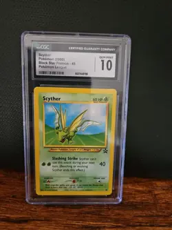 CGC 10 GEM MINT Scyther # 45 WOTC Black Star Promo Pokemon Card - Image 1