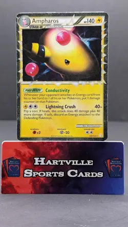 Ampharos 105/123 HeartGold SoulSilver Ultra Rare Holo Pokemon Card - Image 1