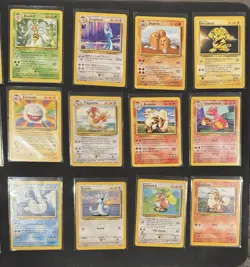 Pokemon TCG Base Set Unlimited 86 Card Lot Complete Non-Holo Set NM/LP Condition - Image 1