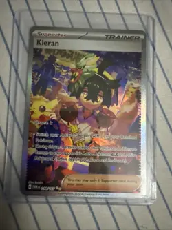 Pokemon Kieran Trainer Card 218/167 TWM TCG, Near Mint Condition - Image 1