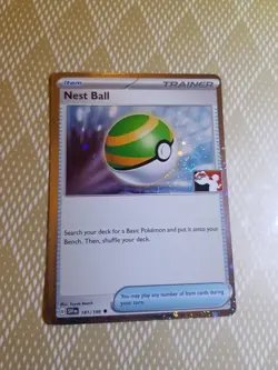 Nest Ball Holo Pokemon Prize Pack Series 3 Promo Pokemon Card NM/LP Play Stamp - Image 1
