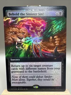 MTG Behold The Sinister Six! Magic Spider-Man Promo Card Foil Pax West 2025 - Image 1