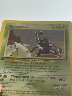 Pokemon Heracross Neo Genesis 1st Edition Basic Holo Rare Card 6/111 2000 Lp - Image 3
