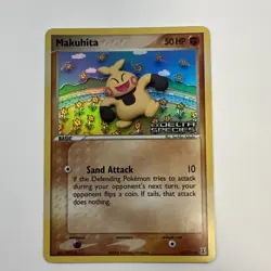 Makuhita Reverse Holo Stamped Pokemon Card - EX Delta Species 75/113 NM - Image 1