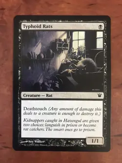 Typhoid Rats MTG Magic the Gathering Card NM Near Mint Innistrad - Image 1