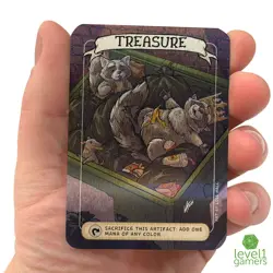 Raccoon Treasure Metal Token Magic Card | Hand-Drawn Fantasy Proxy Art on Metal - Image 3