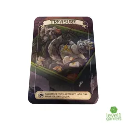 Raccoon Treasure Metal Token Magic Card | Hand-Drawn Fantasy Proxy Art on Metal - Image 5