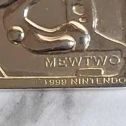 Pokemon Mewtwo Gold Plated Metal Card 1999 Nintendo Collectible Rare - Image 2