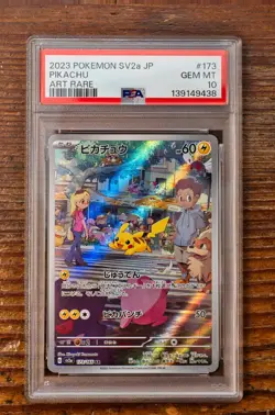 PSA 10 Pikachu Art Rare AR 173/165 Pokemon Card 151 Japanese SV2a Pokemon Card - Image 1