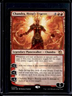 2023 Magic MTG March of Machine Chandra, Hope's Beacon Planeswalker Stamped 0134 - Image 1