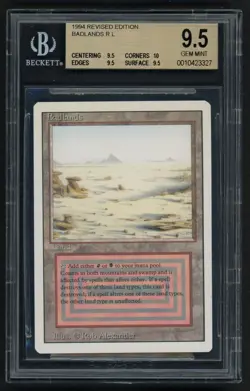 ***BGS 9.5 Quad+ Badlands*** MTG Revised Magic Kid Icarus - Image 1