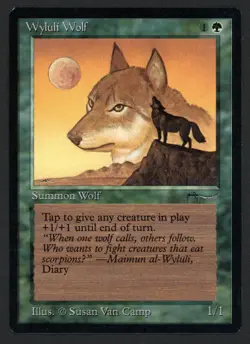 ***Wyluli Wolf Dark*** MTG Arabian Nights Magic Kid Icarus - Image 1