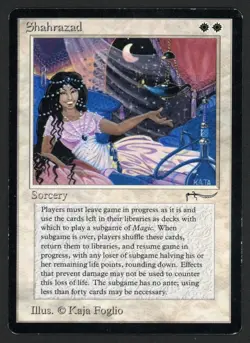 ***Shahrazad (Water Damage)*** MTG Arabian Nights Magic Kid Icarus - Image 1