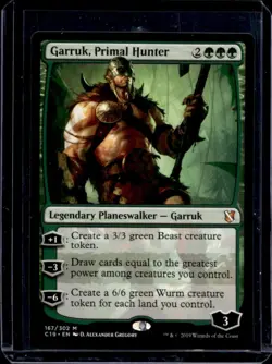 2019 Magic MTG Commander Garruk, Primal Hunter #167 - Image 1
