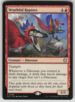 Wrathful Raptors Rare Commander: The Lost Caverns of Ixalan 88 MTG Near Mint - Image 1