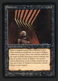 ***Oubliette Dark (Edge Crease)*** MTG Arabian Nights Magic Kid Icarus - Image 1